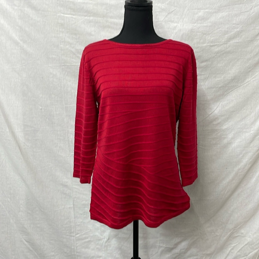 Dana Buchman red tunic, size Large